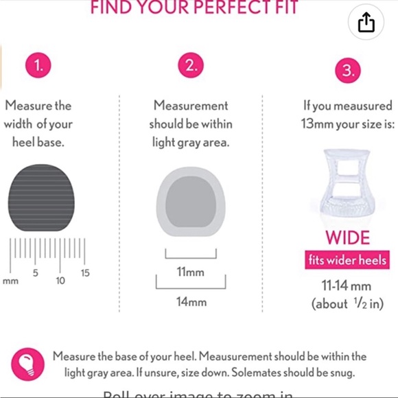 SOLEMATES HIGH HEEL PROTECTORS SET OF 3 NWT - Picture 15 of 16